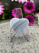 Load image into Gallery viewer, Stunning Blue Lace Agate Crystal Love Heart Carving
