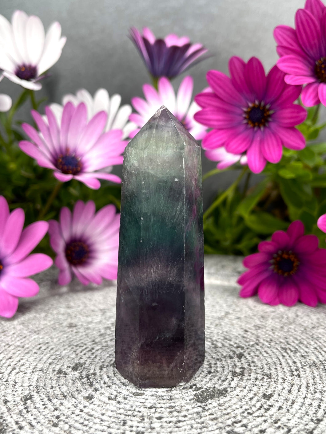 DISCOUNT Colorful Fluorite Crystal Tower Point