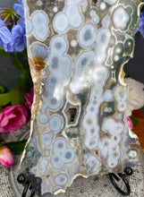 Load image into Gallery viewer, XL 8th Vein Ocean Jasper Crystal Polished Slab With Stand
