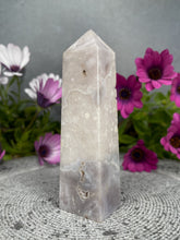 Load image into Gallery viewer, Resilient Pink Amethyst Flower Agate Crystal Tower
