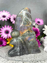 Load image into Gallery viewer, Beautiful Labradorite Crystal Fairy Carving Colourful Flash
