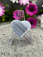 Load image into Gallery viewer, Stunning Blue Lace Agate Crystal Love Heart Carving
