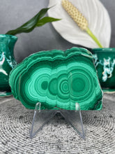 Load image into Gallery viewer, Malachite Crystal Polished Slab Heart Chakra
