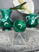 Load image into Gallery viewer, Mini Mesmerizing Malachite Crystal Sphere
