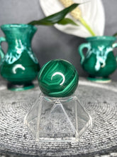 Load image into Gallery viewer, Mini Incredible Malachite Crystal Sphere
