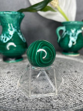 Load image into Gallery viewer, Mini Stunning Malachite Crystal Sphere
