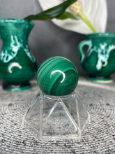Load image into Gallery viewer, Mini Stunning Malachite Crystal Sphere
