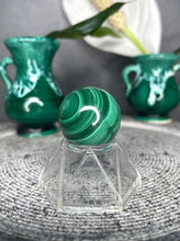 Load image into Gallery viewer, Mini Vibrant Malachite Crystal Sphere
