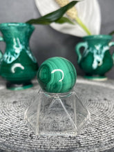 Load image into Gallery viewer, Mini Positivity Malachite Crystal Sphere
