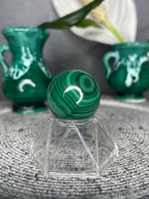 Load image into Gallery viewer, Mini Vibrant Malachite Crystal Sphere
