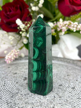 Load image into Gallery viewer, DISCOUNTED Malachite Crystal Tower Point
