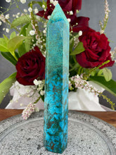 Load image into Gallery viewer, Stunning Shattuckite Chrysocolla Malachite Tower Point
