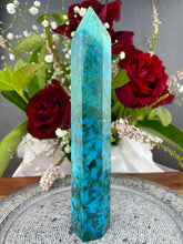 Load image into Gallery viewer, Stunning Shattuckite Chrysocolla Malachite Tower Point
