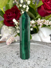Load image into Gallery viewer, DISCOUNTED Gorgeous Malachite Crystal Tower Point
