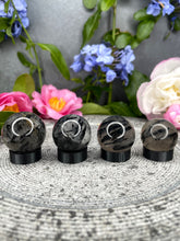 Load image into Gallery viewer, Mini Cute Black Tourmalated Quartz Crystal Sphere 1pc
