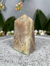 Load image into Gallery viewer, Moonstone Crystal Tower Point With Sunstone Blue Flash
