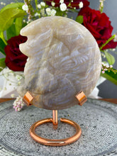 Load image into Gallery viewer, Nine-tailed Fox Moonstone Crystal Carving Blue Moonstone Flash
