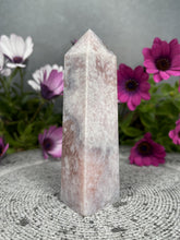 Load image into Gallery viewer, Calming Pink Amethyst Flower Agate Crystal Tower
