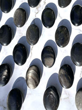 Load image into Gallery viewer, Silver Sheen Obsidian Palmstone 1pc Intuitively Chosen
