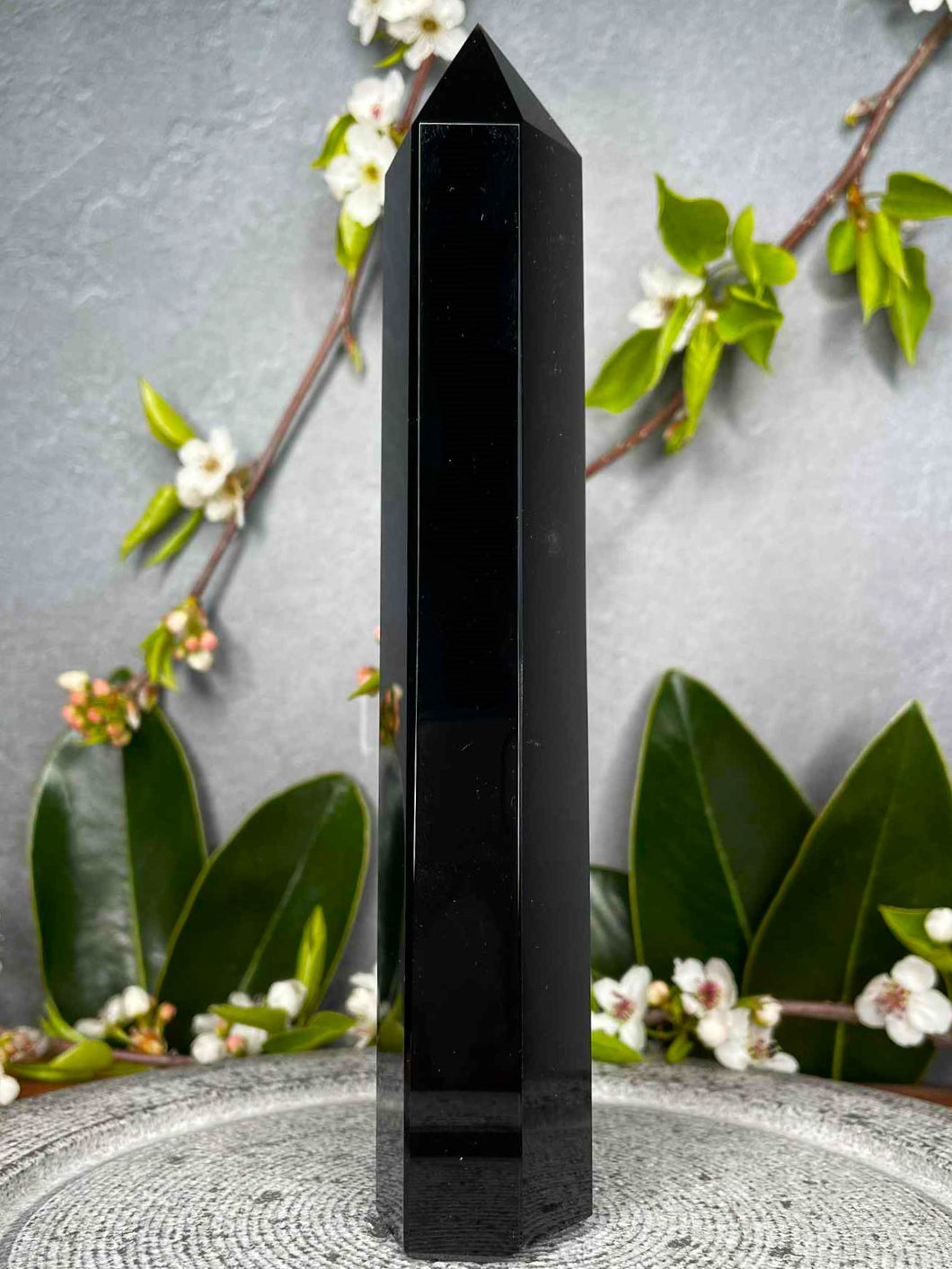 Discounted Black Obsidian Crystal Tower Point