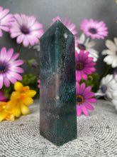 Load image into Gallery viewer, Beautiful Ocean Jasper Crystal Tower Point
