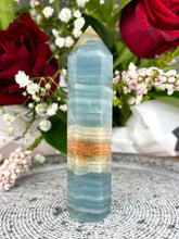 Load image into Gallery viewer, High Quality Blue Onyx Crystal Tower Point
