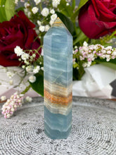 Load image into Gallery viewer, High Quality Blue Onyx Crystal Tower Point
