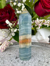 Load image into Gallery viewer, High Quality Blue Onyx Crystal Tower Point
