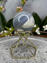 Load image into Gallery viewer, Mesmerizing Orca Banding Agate Crystal Sphere
