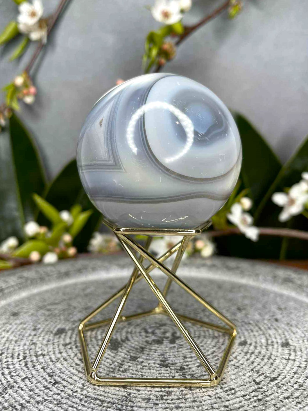 Stunning Orca Agate Crystal Sphere