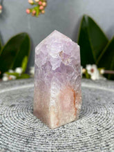 Load image into Gallery viewer, Cute Pink Amethyst Flower Agate Crystal Tower Point
