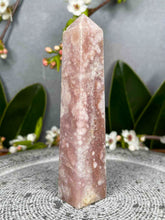 Load image into Gallery viewer, Pretty Pink Amethyst Flower Agate Crystal Tower Point

