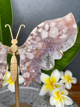 Load image into Gallery viewer, Discounted Pink Amethyst Flower Agate Crystal Butterfly Wings
