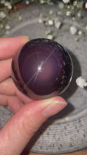 Load and play video in Gallery viewer, Rainbow Obsidian Crystal Sphere Purple Flash

