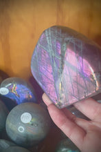 Load and play video in Gallery viewer, Magical Labradorite Freeform Purple Flash
