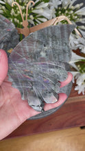 Load and play video in Gallery viewer, Beautiful Labradorite Crystal Butterfly Wings With Flash
