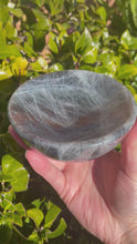 Load and play video in Gallery viewer, Large Labradorite Crystal Bowl With Mesmerizing Purple Orange Flash
