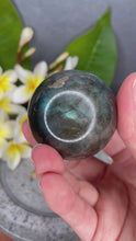 Load and play video in Gallery viewer, Radiant Labradorite Crystal Sphere Ball Flash
