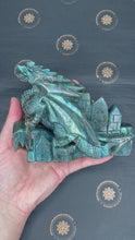 Load and play video in Gallery viewer, Incredible Labradorite Dragon Carving Blue Flash
