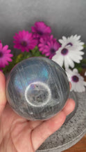 Load and play video in Gallery viewer, High-Quality Labradorite Crystal Sphere
