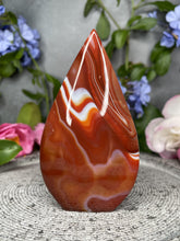 Load image into Gallery viewer, Druzy Red Agate Chalcedony Crystal Flame
