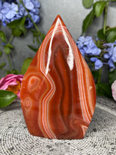 Load image into Gallery viewer, Bold Druzy Red Agate Chalcedony Crystal Flame
