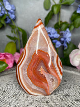 Load image into Gallery viewer, Red Agate Quartz Druzy Chalcedony Crystal Flame

