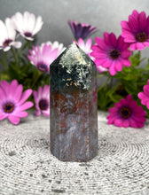 Load image into Gallery viewer, Beautiful Ocean Jasper Crystal Tower Point
