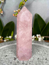 Load image into Gallery viewer, Gorgeous Rose Quartz Crystal Tower Point
