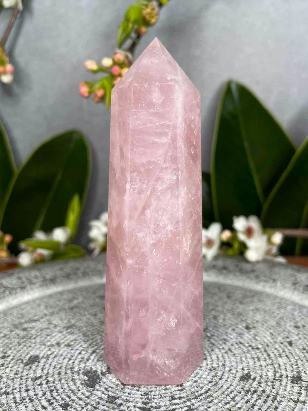 Gorgeous Rose Quartz Crystal Tower Point