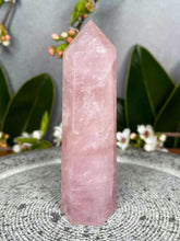 Load image into Gallery viewer, Gorgeous Rose Quartz Crystal Tower Point
