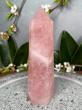 Load image into Gallery viewer, Discounted Rose Quartz Crystal Tower Point

