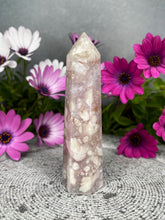 Load image into Gallery viewer, Soothing Flower Agate Crystal Tower Point
