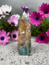 Load image into Gallery viewer, Colorful Ocean Jasper Crystal Tower Point
